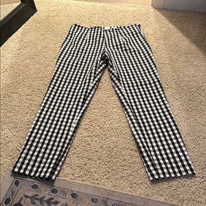 A New Day Black and White Chino Pants with Checkered Pattern